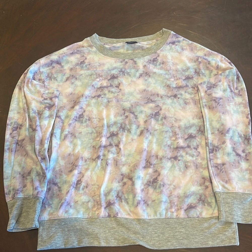 Splendid Tie-Dye Purple Pajama Sweater